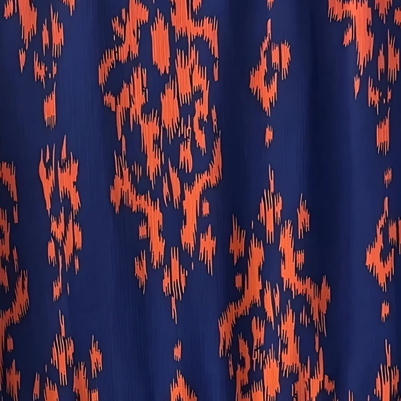 A. Byer Midi Dress - Size S - Navy & Coral Print - Excellent Condition - Picture 3 of 3